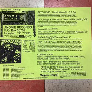 Anomie Records' Spring Catalog - 1991 (Poster)