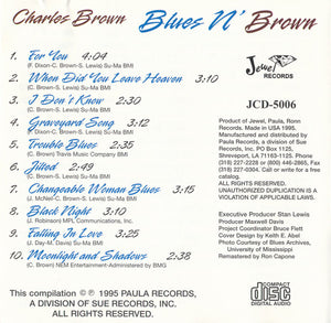 Charles Brown : Blues N' Brown (CD, Album, RE)