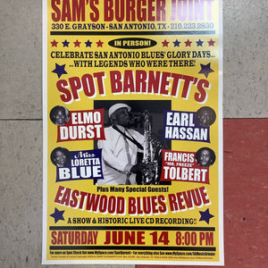 Spot Barnett's Eastwood Blues Revue at Sam's Burger Joint - 2008 (Poster)