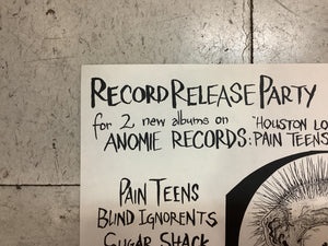 Pain Teens Record Release Party at Axiom - 1989 (Poster)