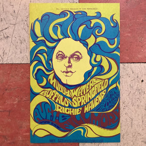 Muddy Waters and Buffalo Springfield at The Fillmore - 1967 (Postcard)