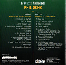 Load image into Gallery viewer, Phil Ochs : Two Classic Albums From Phil Ochs (CD, Album, RE + CD, Album, RE + Comp)
