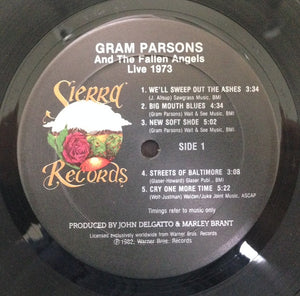 Gram Parsons & The Fallen Angels : Live 1973 (LP, Album)