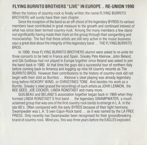 Flying Burrito Brothers* : Encore - Live In Europe (CD, Album)