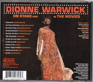 Dionne Warwick : On Stage And In The Movies (CD, Album, RE)