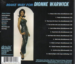 Dionne Warwick : Make Way For Dionne Warwick (CD, Album, RE)