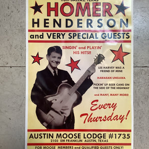 Homer Henderson at Austin Moose Lodge (Poster)