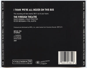 The Firesign Theatre : I Think We're All Bozos On This Bus (CD, RE)