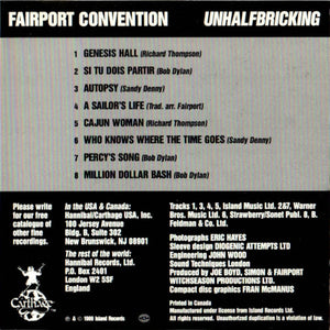 Fairport Convention : Unhalfbricking (CD, Album, RE)