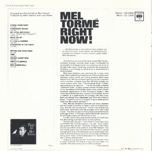 Mel Tormé : Right Now! (CD, Album, RE)