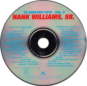 Hank Williams, Sr.* : 24 Greatest Hits Vol. 2 (CD, Comp, RM)