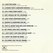 Load image into Gallery viewer, Hank Williams, Sr.* : 24 Greatest Hits Vol. 2 (CD, Comp, RM)
