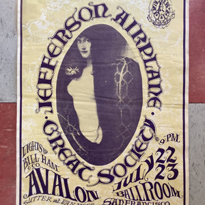 Jefferson Airplane and Great Society at Avalon Ballroom - 1966 (Poster)