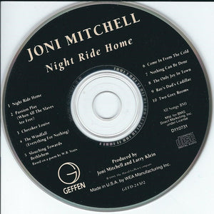 Joni Mitchell : Night Ride Home (CD, Album, Club)