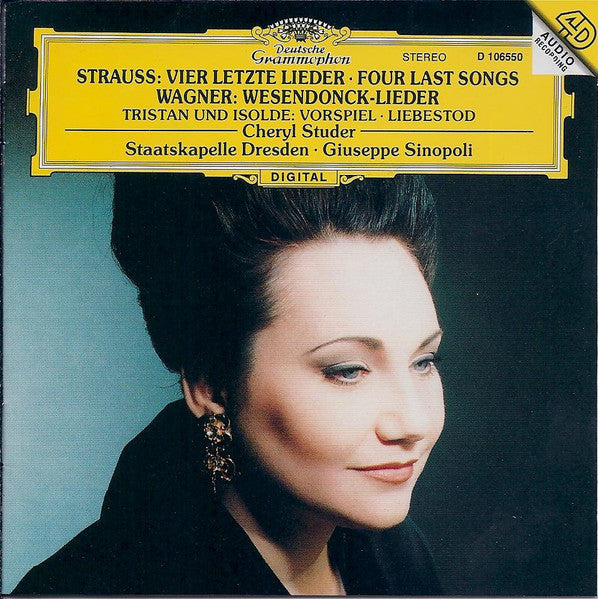 Strauss* · Wagner* - Cheryl Studer • Staatskapelle Dresden • Giuseppe Sinopoli : Vier Letzte Lieder • Wesendonck-Lieder • Tristan Und Isolde (CD, Album, Club)