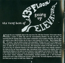 Load image into Gallery viewer, The 13th Floor Elevators* : Going Up: The Very Best Of The 13th Floor Elevators (CD, Comp, RM, Dig)
