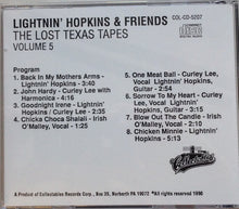 Load image into Gallery viewer, Lightnin' Hopkins &amp; Friends* : The Lost Texas Tapes: Volume 5 (CD, Album)
