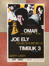 Load image into Gallery viewer, Omar and The Howlers, Joe Ely, &amp; Timbuk 3 at Liberty Lunch - 1992 (Poster)
