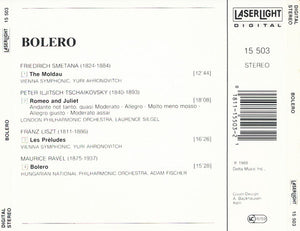 Maurice Ravel, Smetana* / Tchaikovsky* / Liszt* : Bolero (CD, Comp, Eng)