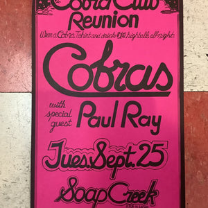 Cobras at Soap Creek Saloon (Poster)