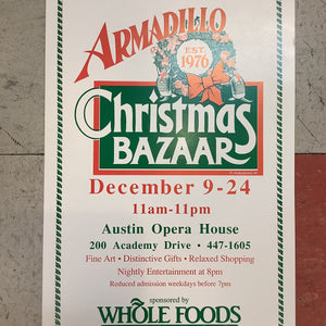 Armadillo Christmas Bazaar at Austin Opera House - 1988 (Poster)