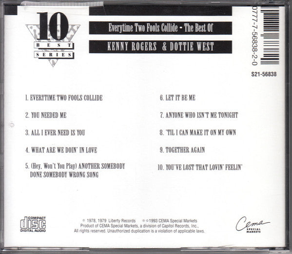 Buy Kenny Rogers and Dottie West : Everytime Two Fools Collide • The ...