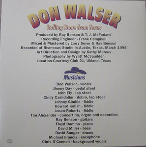 Don Walser : Rolling Stone From Texas (CD, Album)