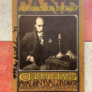 Charlatans, The Youngbloods, The Other Half at Avalon Ballroom - 1967 (Postcard)