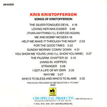 Load image into Gallery viewer, Kris Kristofferson : Songs Of Kristofferson (CD, Comp, RE)
