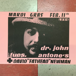 Mardi Gras with Dr. John at Antone's - 1986 (Poster)