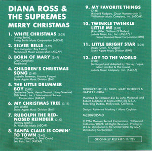 Diana Ross & The Supremes* : Merry Christmas (CD, Album, Club, RE)