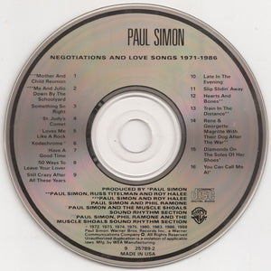 Paul Simon : Negotiations And Love Songs 1971-1986 (CD, Comp)