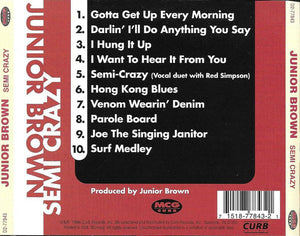 Junior Brown (2) : Semi Crazy (CD, Album)