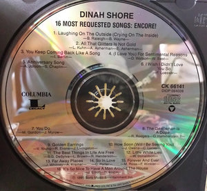 Dinah Shore : 16 Most Requested Songs: Encore! (CD, Comp, Mono)