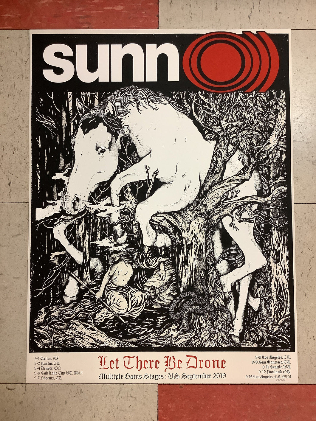 sunn O))) Let There Be Drone Tour - 2019 (Poster)