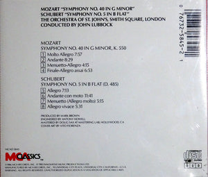 Mozart* / Schubert*, The Orchestra Of St. John's, Smith Square, London*, John Lubbock : Symphony No. 40 In G Minor - Symphony No. 5 In B Flat (CD, Album)