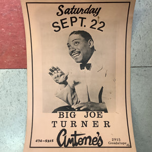 Big Joe Turner at Antone's - 1984 (Poster)