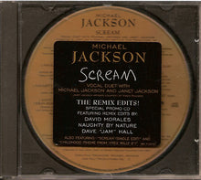 Load image into Gallery viewer, Michael Jackson Vocal Duet With Janet Jackson : Scream (The Remix Edits) (CD, Maxi, Promo, Dem)
