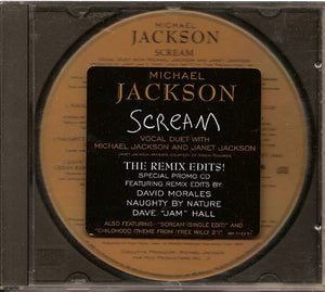 Michael Jackson Vocal Duet With Janet Jackson : Scream (The Remix Edits) (CD, Maxi, Promo, Dem)