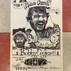 The Milton Carroll Band at Austin Ritz Theatre - 1974 (Poster)
