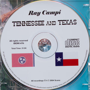 Ray Campi Featuring Pat Reyford : Tennessee And Texas (CD, Album)