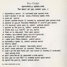 Load image into Gallery viewer, Ray Campi : Rockabilly Rebellion - The Best Of Ray Campi, Volume 1 (CD, Comp)
