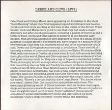 Load image into Gallery viewer, Peter Cook &amp; Dudley Moore Present Derek And Clive* : (Live) (CD, Album)
