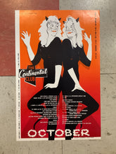 Load image into Gallery viewer, Continental Club October Calendar - 1989 (Poster)
