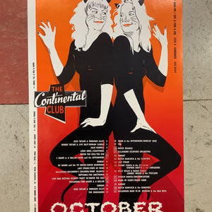 Continental Club October Calendar - 1989 (Poster)