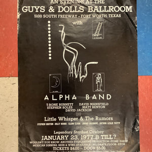 Alpha Band at The Guys & Dolls Ballroom - 1977 (Poster)
