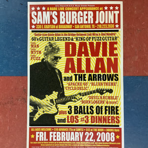 Davie Allan and The Arrows at Sam's Burger Joint - 2008 (Poster)