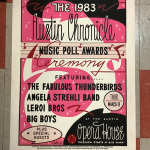The 1983 Austin Chronicle Music Poll Awards (Poster)