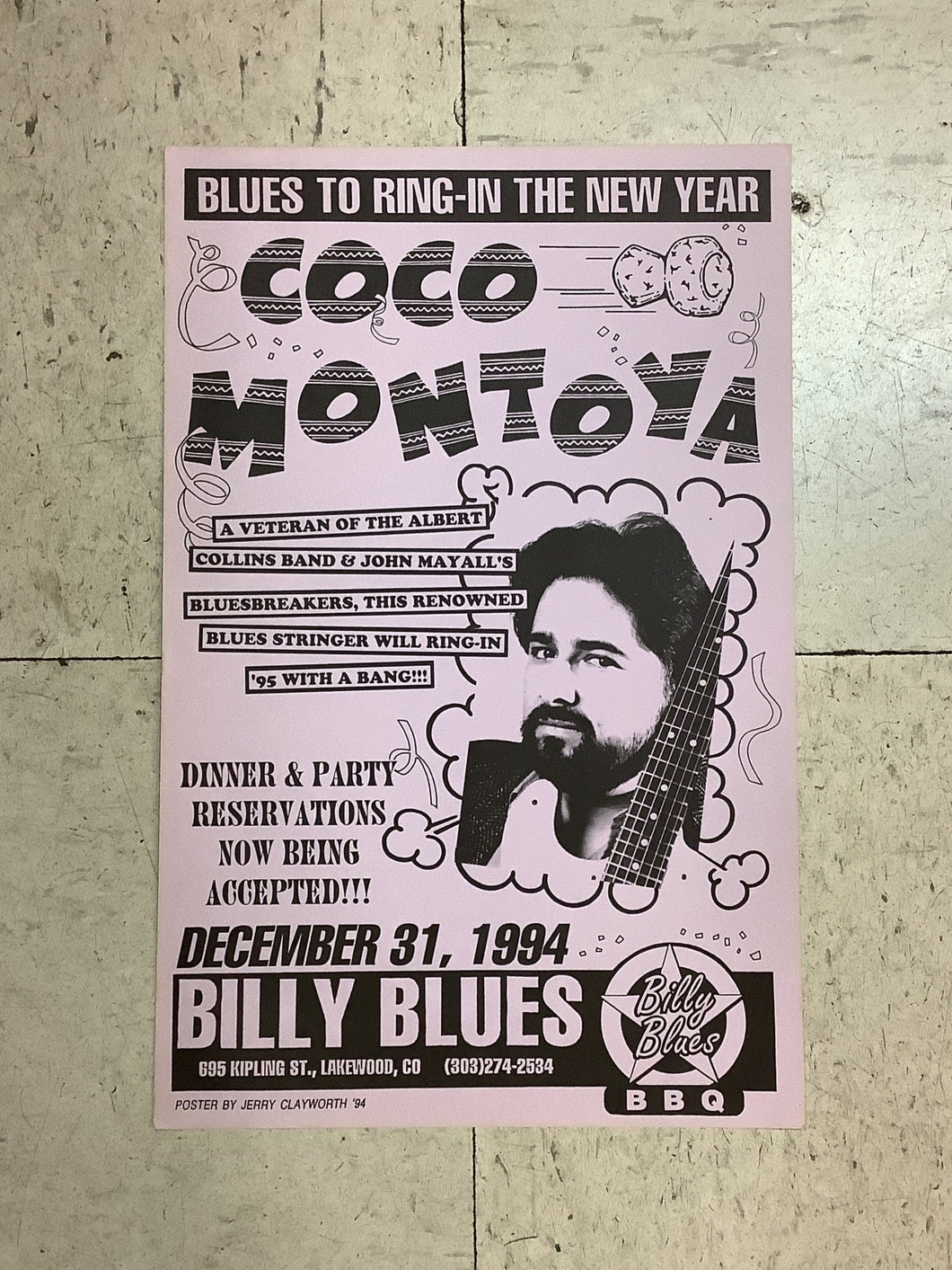 Coco Montoya at Billy Blues - 1994 (Poster)