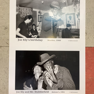 Bill Leissner Photo - Joe Ely and Mr. Stubbfield - 1984 & 1988